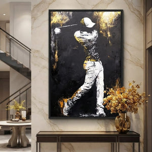 Golf Profile in Black - room mockup 9