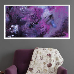 Abstract Purple & Black Canvas - NicheCanvas