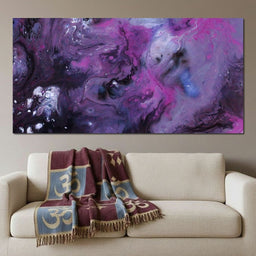 Abstract Purple & Black Canvas - NicheCanvas