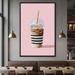 Happy Iced Latte Pop Minimalism