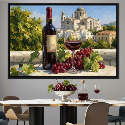 Vintage Wine Harvest Near Cathedral Canvas Print
