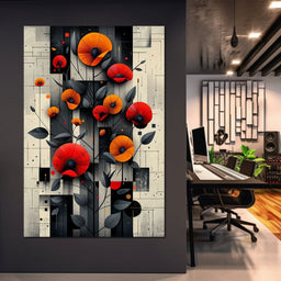 Spectral Monochrome Blooms - NicheCanvas