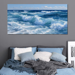 Cerulean Ocean Waves Seascape Dream - NicheCanvas