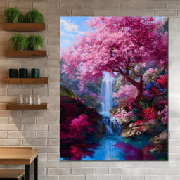 Cherry Cascade Dream Valley - NicheCanvas