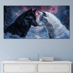 Winter Wolves Couple - NicheCanvas