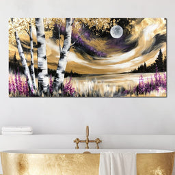 Golden Solstice Over The Purple Wilds - NicheCanvas