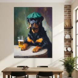Rottweiler Irish Pub Night - NicheCanvas