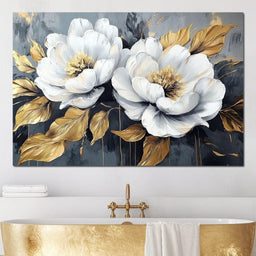 Golden Petals Harmony - Wildrose Creations - NicheCanvas
