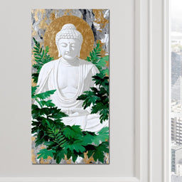 Golden Halo Buddha Garden - NicheCanvas