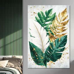 Golden Leaf Rhythm in Nature - NicheCanvas