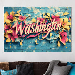 Floral Washington - NicheCanvas