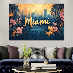 Tropical Oasis Miami Dreams - NicheCanvas