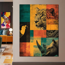 Savanna Mosaic Wild Majesty - NicheCanvas