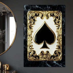 Opulent Ace of Spades Elegance - NicheCanvas