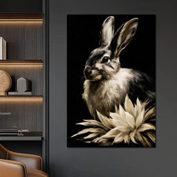 Quiet Contemplation Of The Wild Hare - NicheCanvas