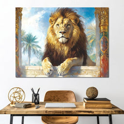 Lion Oasis - NicheCanvas