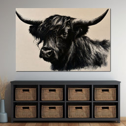 Solitary Guardian of the Highland Plains - NicheCanvas