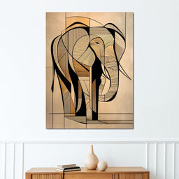 Majestic Geometric Elephant - NicheCanvas