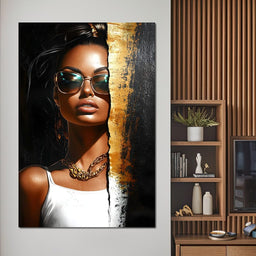 Golden Radiance Encounter - NicheCanvas