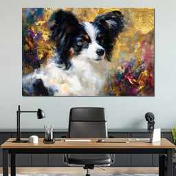 Golden Papillon Portrait Glow - NicheCanvas