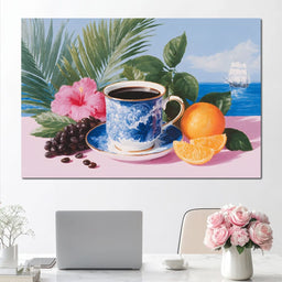 Tropical Voyage Morning Coffee Bliss - NicheCanvas