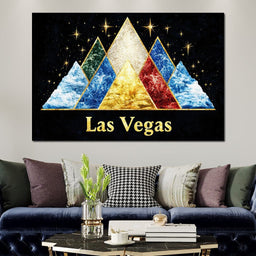 Vegas Golden Horizon of Night Stars - NicheCanvas