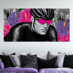 Tropical Cyclist Neon Momentum - NicheCanvas
