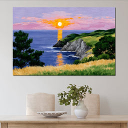 Golden Horizon Seaside Dreams - NicheCanvas