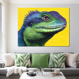 Lively Reptilian Portrait - NicheCanvas