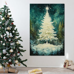 Enchanted Christmas Tree Radiance - NicheCanvas