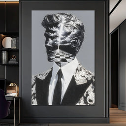 Surreal Checkered Skyward Journey - NicheCanvas