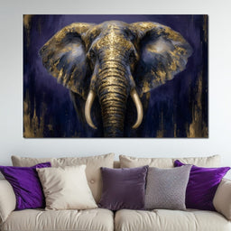 Regal Gold Elephant Majesty - NicheCanvas