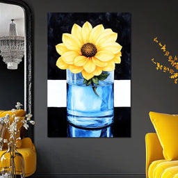 Golden Petal Reflection - NicheCanvas