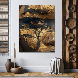 Golden Gaze Jungle - Sakeem Gibbs - NicheCanvas