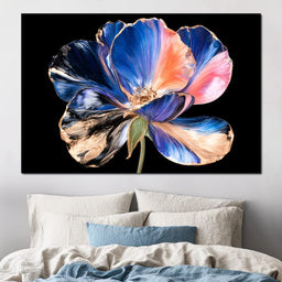 Gilded Petals Dancing Through Midnight - NicheCanvas