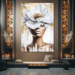 Petals of Golden Elegance - NicheCanvas