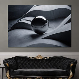 Black Mirror Sphere - TooplesArt - NicheCanvas