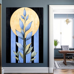 Golden Glow Leaf Reverie - NicheCanvas