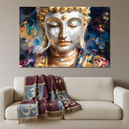 Golden Buddha Meditation Glow - NicheCanvas
