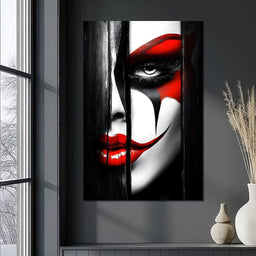 Monochrome Joker Reverie - NicheCanvas