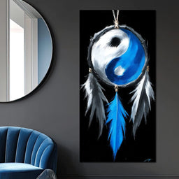 Yin Yang Dreamcatcher Balance - NicheCanvas