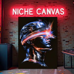 Synthwave Abstract Master Mind - NicheCanvas