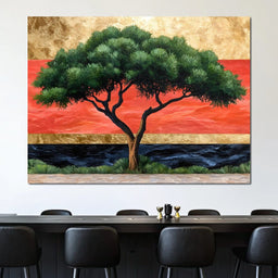 Majestic Dawn Tree Harmony - NicheCanvas