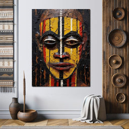 Tribal Mask 09 - Sakeem Gibbs - NicheCanvas