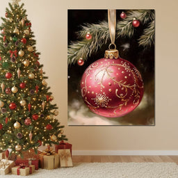 Ruby Ornament Holiday Glow - NicheCanvas