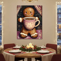 Gingerbread Cheer With Cocoa - NicheCanvas