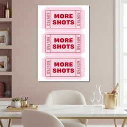Triple Pink Ticket Cheers - NicheCanvas