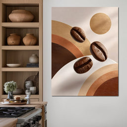 Coffee Dreams in Autumn Tones - NicheCanvas