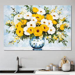 Golden Blossoms Harmonize - NicheCanvas