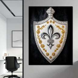 Fleur De Lys Shield Radiance - NicheCanvas